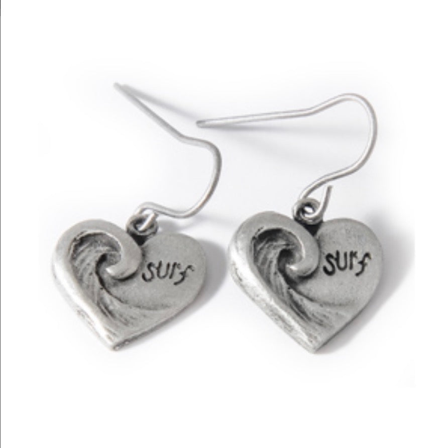 Heart Curl “surf” Earrings