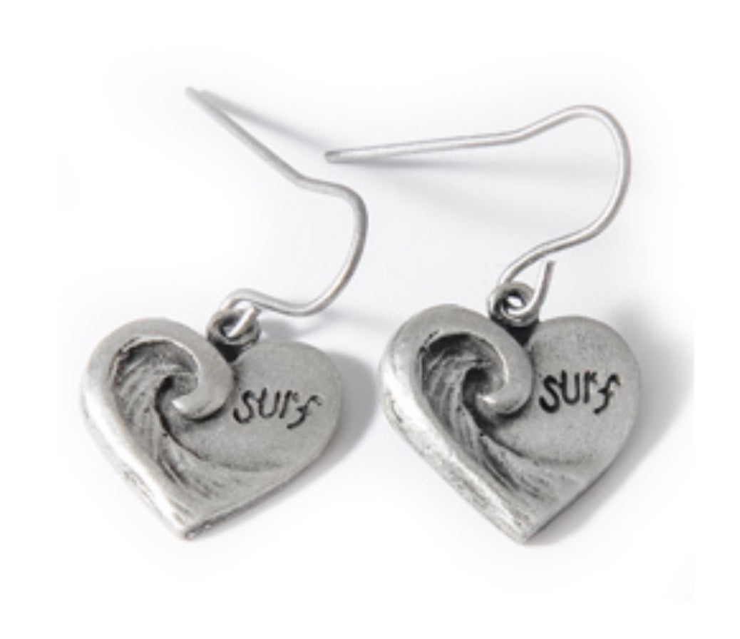 Heart Curl “surf” Earrings