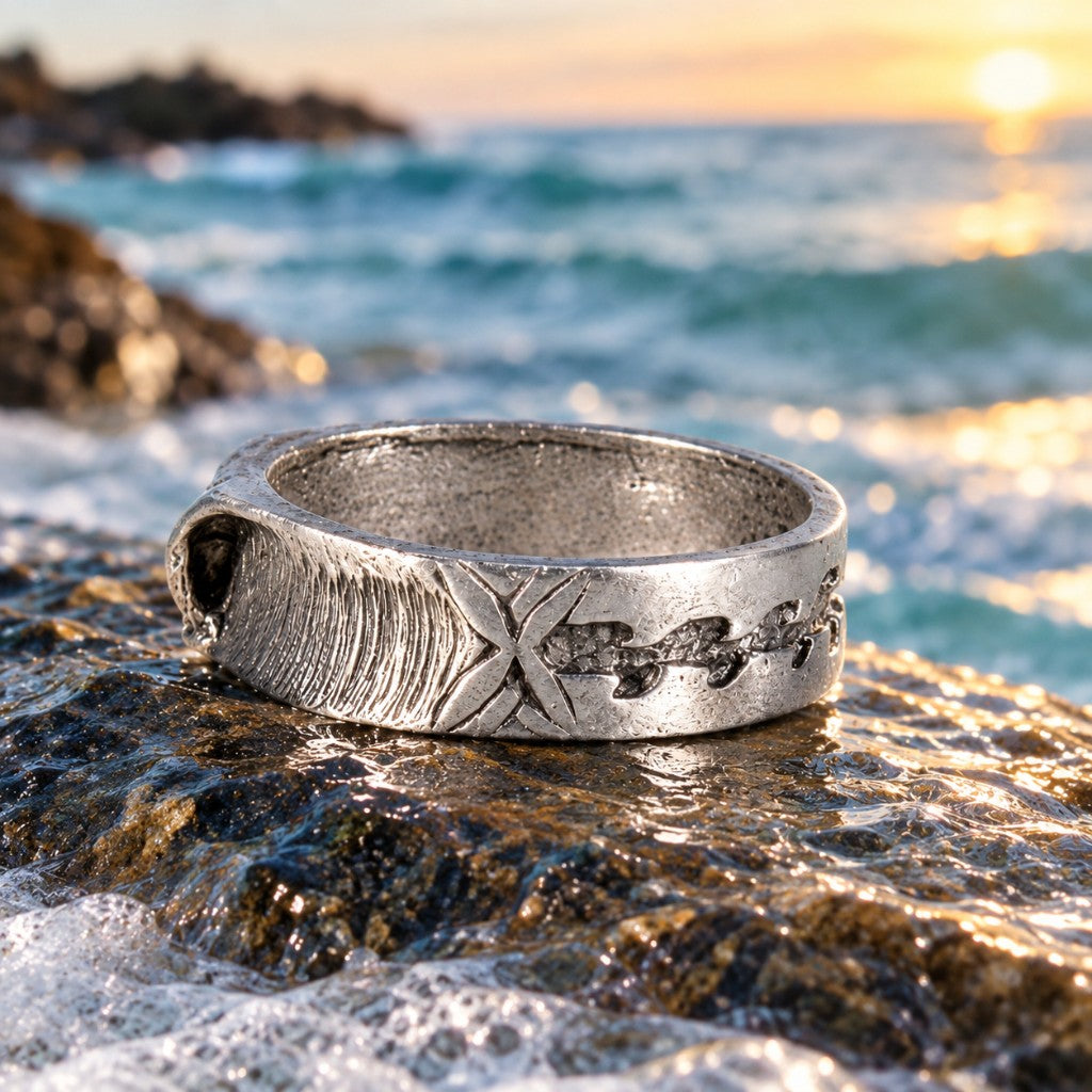 Double Up | Hand Carved Surf Wave Ring