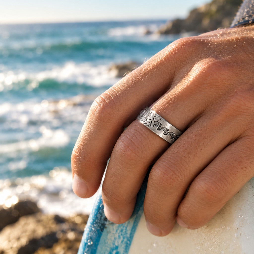 Double Up | Hand Carved Surf Wave Ring
